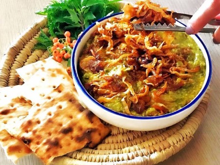 غذاهای محلی شیراز ,انواع غذاهای محلی شیراز ,آش سبزی شیرازی