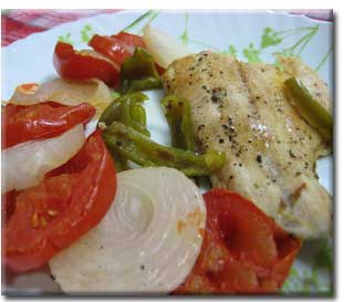 ماهی و سبزیجات در فر,طرز تهیه ماهی و سبزیجات در فر