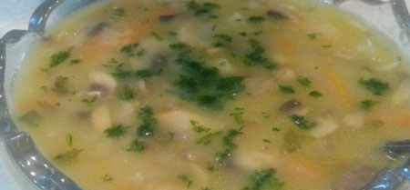 طرز تهیه سوپ قارچ جو پرک 1