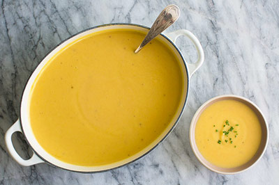 سوپ گل کلم و پنیر چدار,طرز تهیه سوپ گل کلم و پنیر چدار