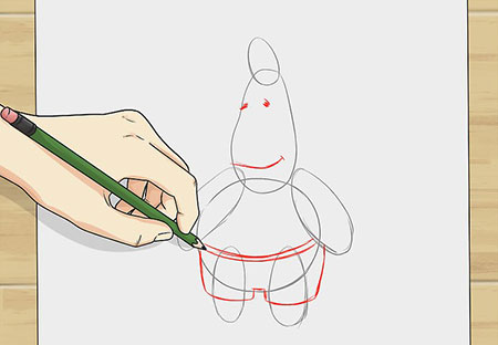 نقاشی پاتریک,کشیدن نقاشی کارتونی پاتریک,آموزش کشیدن نقاشی پاتریک