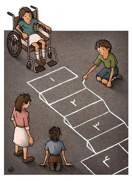تصاویر روز جهانی معلولین, کاریکاتور روز معلولین