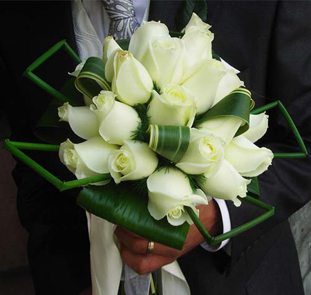 مدل دسته گل سفید عروس,دسته گل عروس به رنگ سفید
