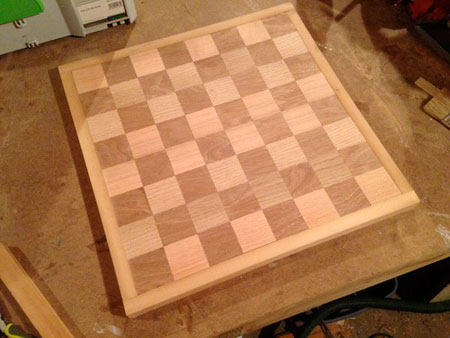 ساخت صفحه شطرنج,نحوه ساخت صفحه شطرنج چوبی