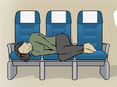 روش های خوابیدن در هواپیما,خواب راحت در هواپیما