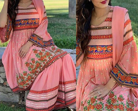 مدل لباس افغانی کشی,لباس های افغانی,لباس افغانی دخترانه