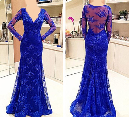 لباس شب آبی تیره, مدل لباس شب به رنگ آبی روشن