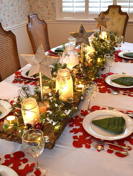 طراحی میز غذاخوری در کریسمس,چیدمان میز غذاخوری