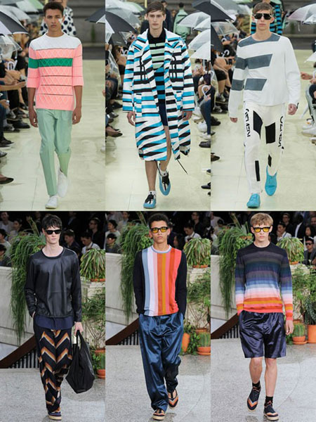 لباس های راه راه با برندهای مختلف,لباس مد بهار 2015