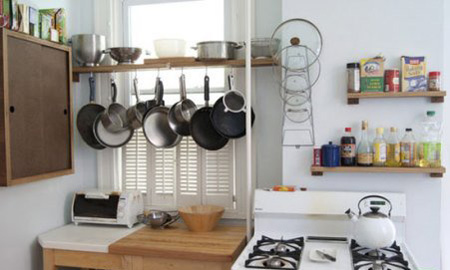 مکان های مناسب برای قابلمه ها در آشپزخانه های کوچک, ساخت مکانی برای قابلمه ها با وسایل دور ریختنی