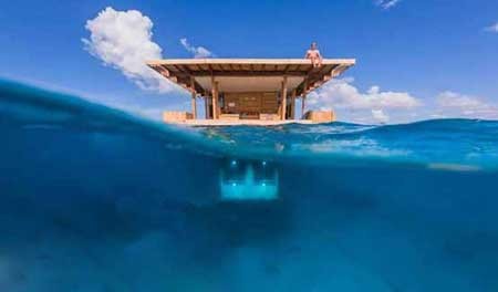 اتاق هتل زیر آب ، تانزانیا 