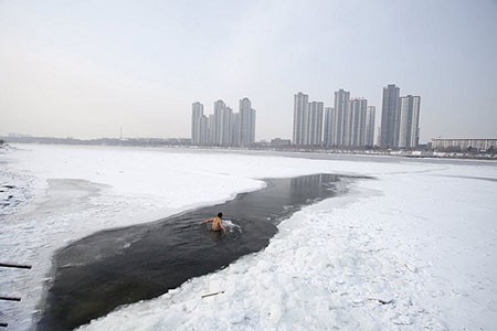 عکسهای جالب,تصاویر جالب,رودخانه یخ زده