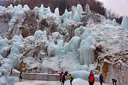 عکسهای جالب,تصاویر دیدنی,آبشار یخ  زده  