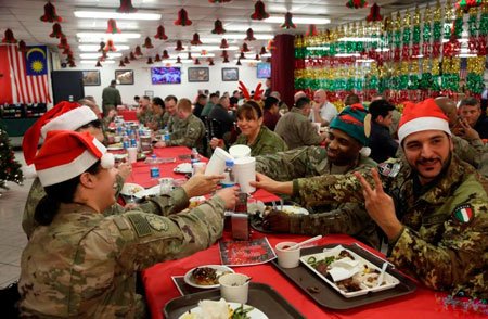 عکسهای جالب,عکسهای جذاب,جشن کریسمس نظامیان خارجی 