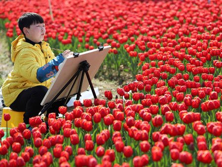 عکسهای جالب,عکسهای جذاب,نقاشی یک نوجوان چین 