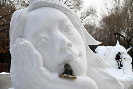 عکسهای جالب,عکسهای جذاب,مجسمه‌سازی برفی 