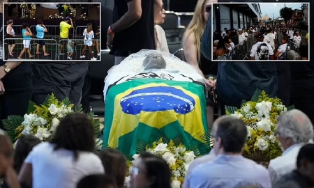 پله,پله فوتبالیست,مراسم تشییع پیکر پله در برزیل